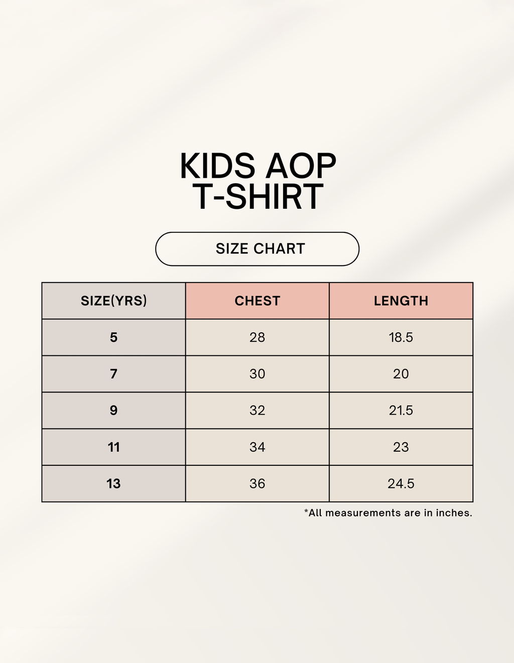 Kids AOP T-Shirt 1747918485sizechart