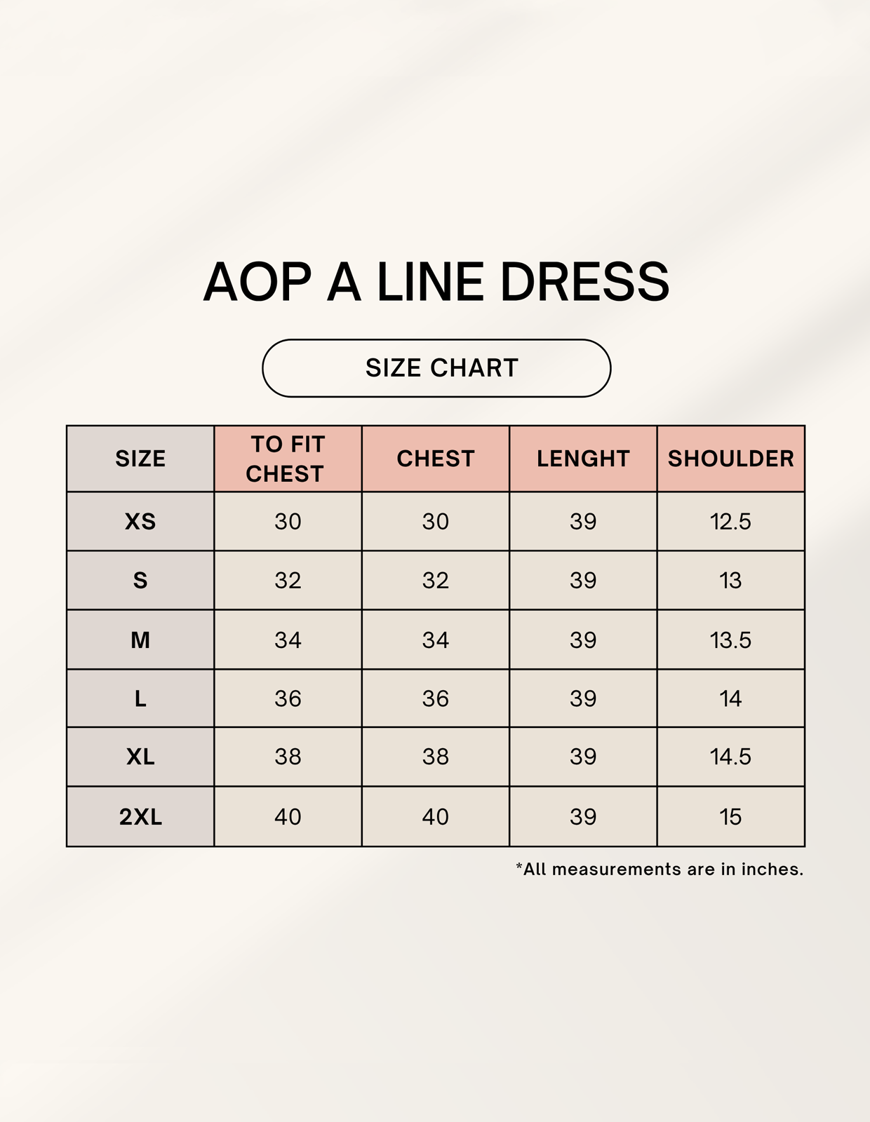 Christmas AOP A line Dress 1754382883sizechart