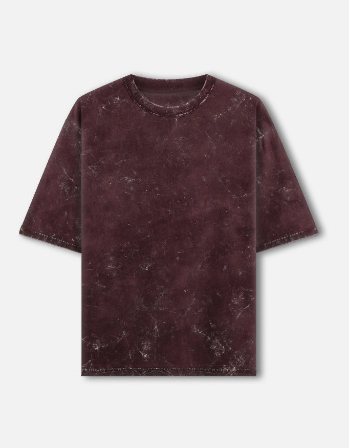 Unisex Acid Washed Oversized Tee Maroon Front_1_c_25_f066f711-2dae-4a5c-9ce6-1fdc6d0ab2e4