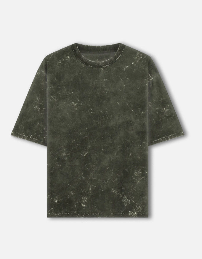 Unisex Acid Washed Oversized Tee Olive Green Front_1_c_41_81220407-bd15-48f2-853a-6126797a57ff