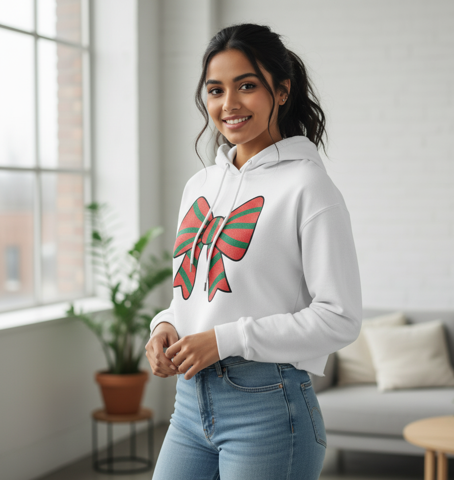 Bow tie Women's Crop hoodie Gemini_Generated_Image_ani3l2ani3l2ani3