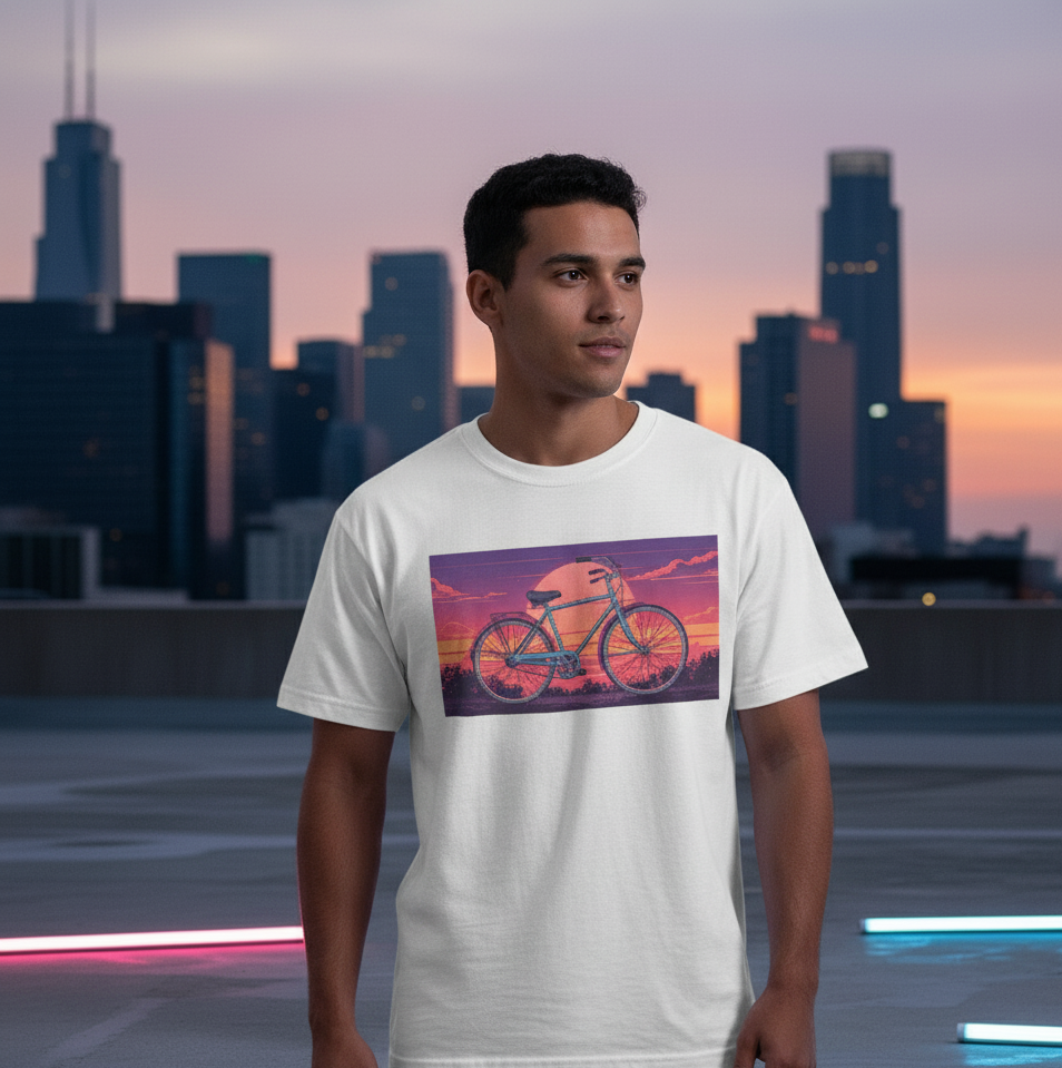 Sunset Ride Bicycle Unisex Oversized Tee Gemini_Generated_Image_kyvgp0kyvgp0kyvg