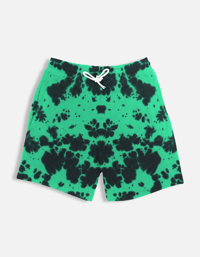 Unisex Tie Dye Shorts Green Black Left_Pocket_1_c_65