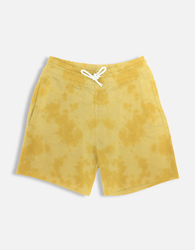 Unisex Tie Dye Shorts Yellow Left_Pocket_1_c_7