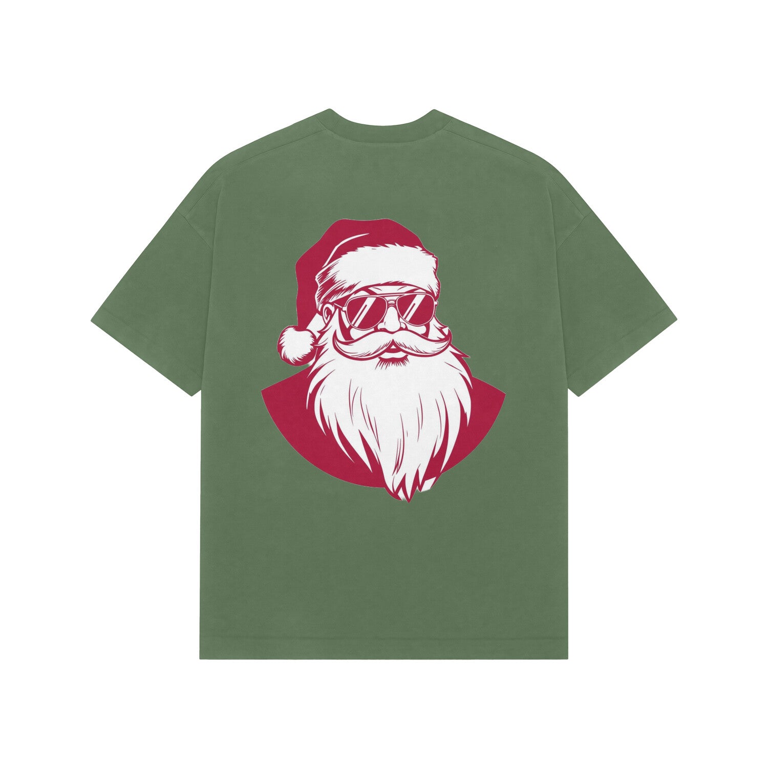 Santa Unisex Oversized T shirt back-69181de5c7b27-Forest_Green_XS_Premium_Oversized_T-shirt