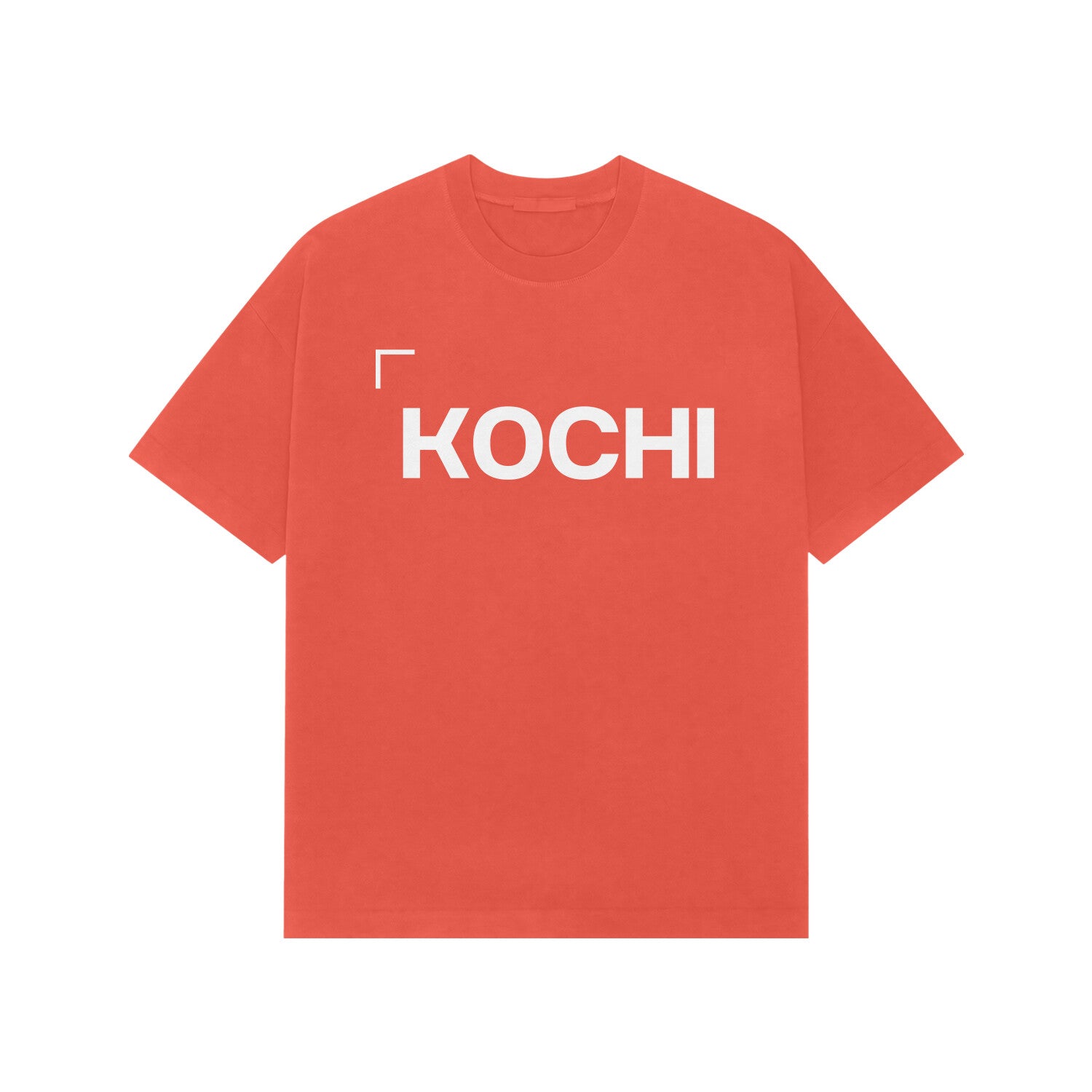 Kochi oversized t shirt Brick Red front-68fd8ab4cdd87-Brick_Red_XS_Premium_Oversized_T-shirt