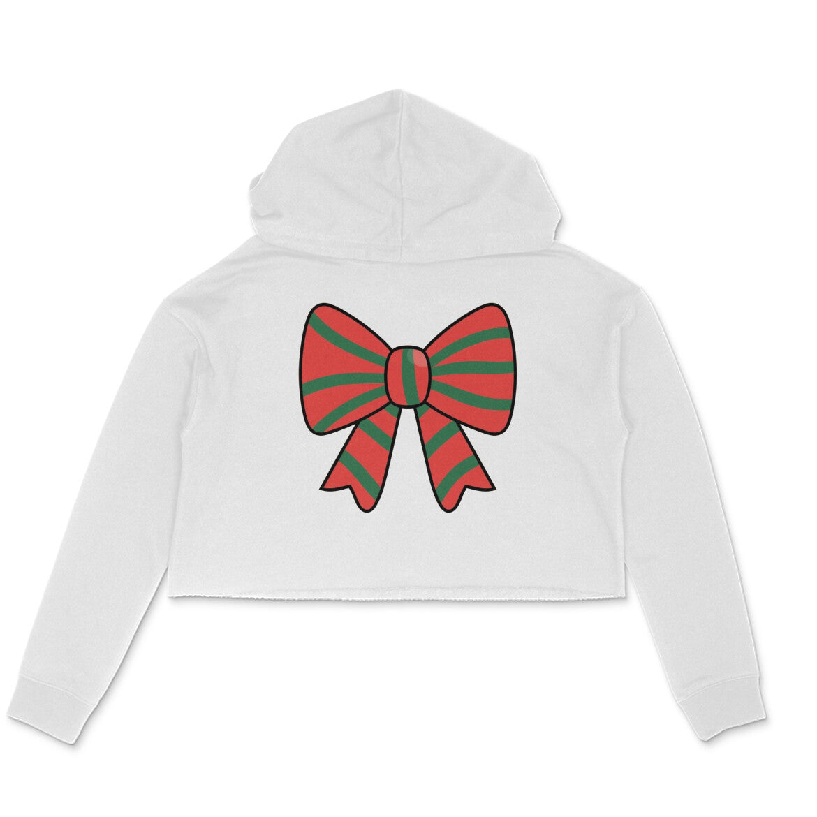 Bow tie Women's Crop hoodie White front-69181c2c6eca1-White_XS_Crop_Hoodie